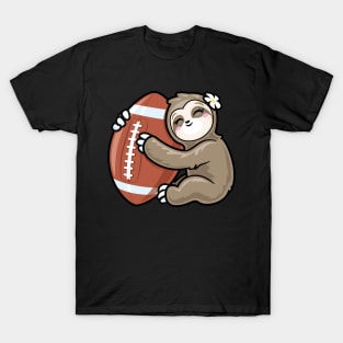 Sloth Girls Football T-Shirt